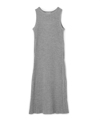 【WEB限定】アルパカリブニットノースリーブニットワンピース(ライトグレー-7号)