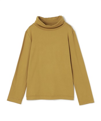 【TIME SALE】吸湿発熱オフタートルカットソー(マスタード-9号)