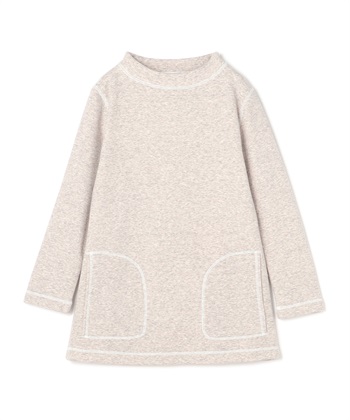 【TIME SALE】配色ステッチ裏起毛チュニック(ライトグレー-9号)