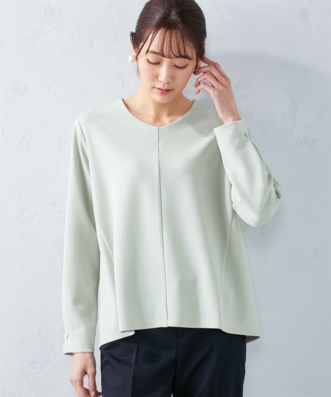 タックスリーブスムースプルオーバー A/C DESIGN BY ALPHA CUBIC