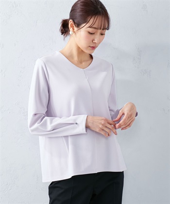 A/C DESIGN BY ALPHA CUBIC タックスリーブスムースプルオーバー_variationthumb_3