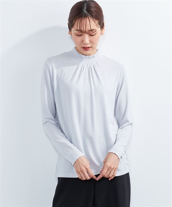 A/C DESIGN BY ALPHA CUBIC シャーリングハイネックカットソー_variationthumb_1