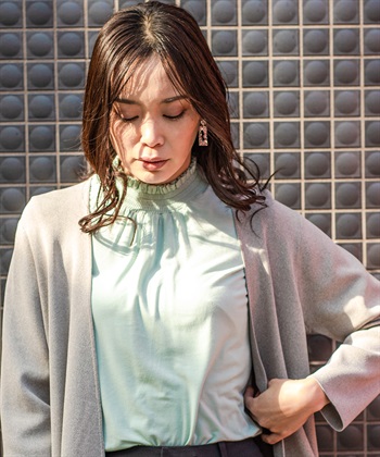 A/C DESIGN BY ALPHA CUBIC シャーリングハイネックカットソー_variationthumb_3