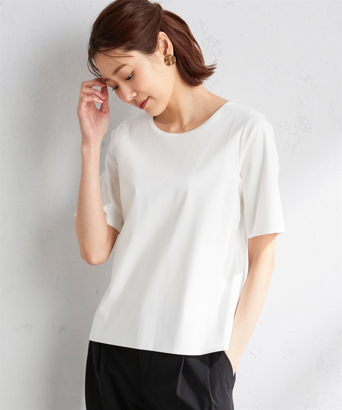 A/C DESIGN BY ALPHA CUBIC 【接触冷感】5分袖Tシャツ_variation_2