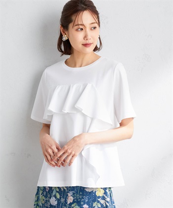 A/C DESIGN BY ALPHA CUBIC 【接触冷感】フリルディティールプルオーバー_variationthumb_1