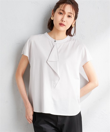 A/C DESIGN BY ALPHA CUBIC 【接触冷感】ボウタイ風プルオーバー_variationthumb_1