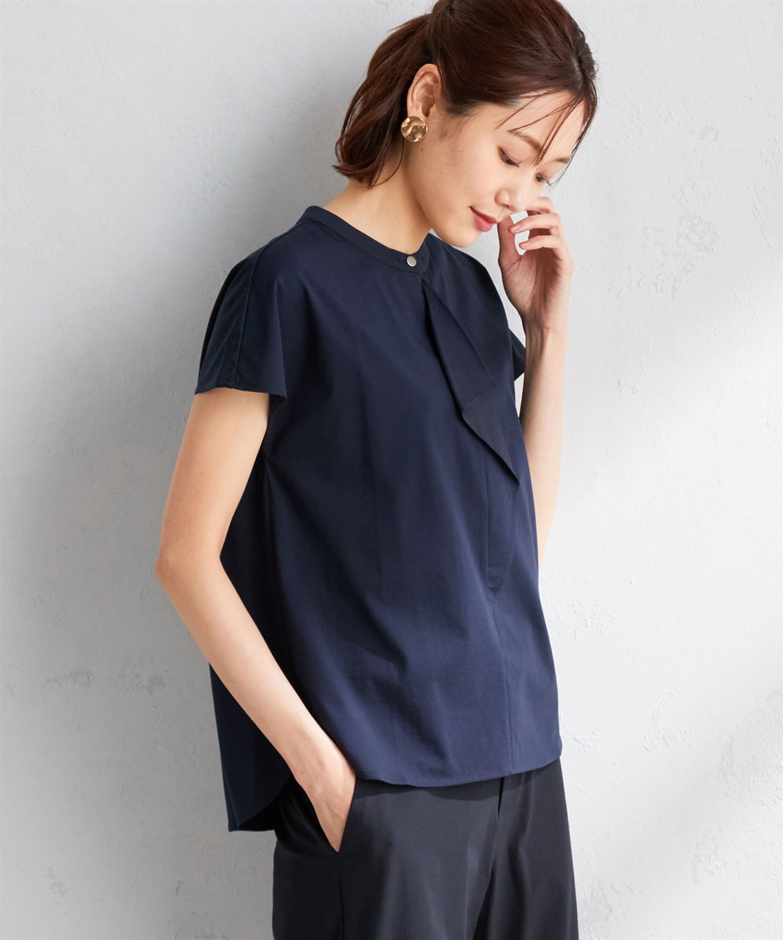 A/C DESIGN BY ALPHA CUBIC 【接触冷感】ボウタイ風プルオーバー_variation_4