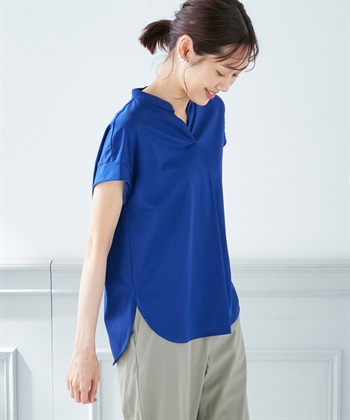 A/C DESIGN BY ALPHA CUBIC 【接触冷感】スキッパーカットプルオーバー_variationthumb_3