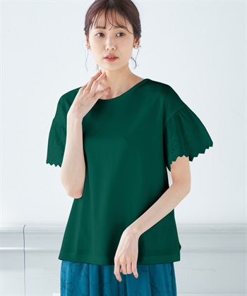 A/C DESIGN BY ALPHA CUBIC 刺しゅうスリーブプルオーバー_variationthumb_3