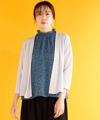 A/C DESIGN BY ALPHA CUBIC 【接触冷感】ショートカットソーカーディガン_variationthumb_1