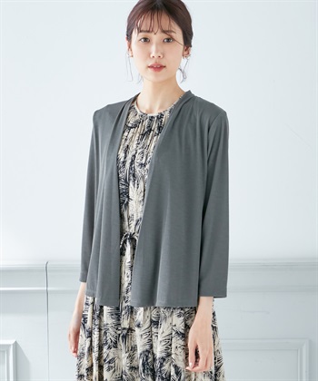 A/C DESIGN BY ALPHA CUBIC 【接触冷感】ショートカットソーカーディガン_variationthumb_3