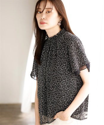 A/C DESIGN BY ALPHA CUBIC 小花プリントシャーリングTブラウス_variationthumb_3