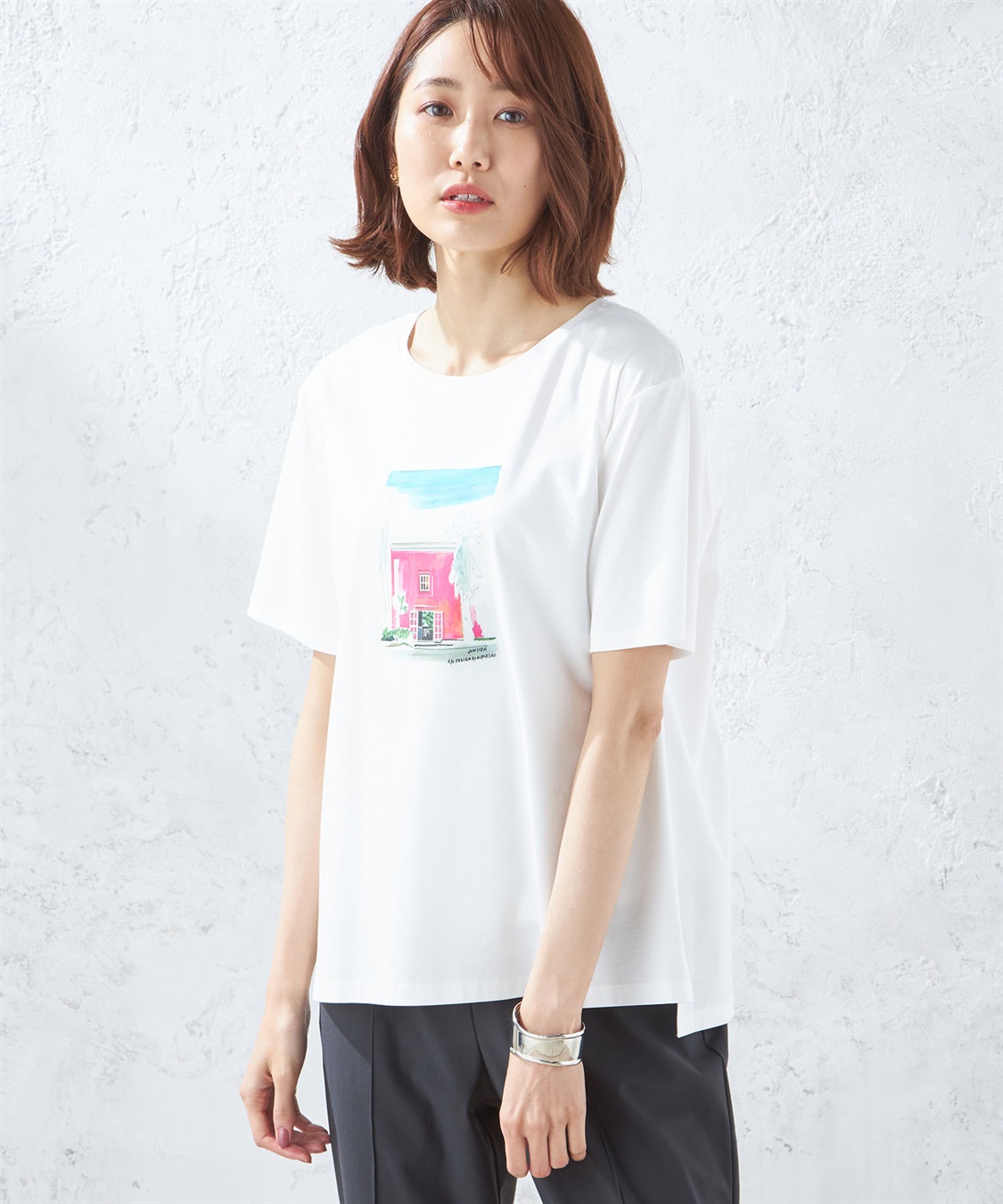 A/C DESIGN BY ALPHA CUBIC 【接触冷感】ハウスプリントTシャツ_variation_2