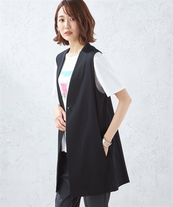 A/C DESIGN BY ALPHA CUBIC 【接触冷感】ジレジャケット_variationthumb_1