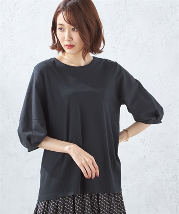 A/C DESIGN BY ALPHA CUBIC 【接触冷感】パフスリーブプルオーバー_variationthumb_1