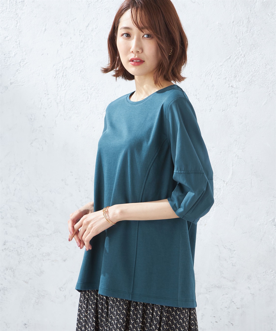 A/C DESIGN BY ALPHA CUBIC 【接触冷感】パフスリーブプルオーバー_variation_3