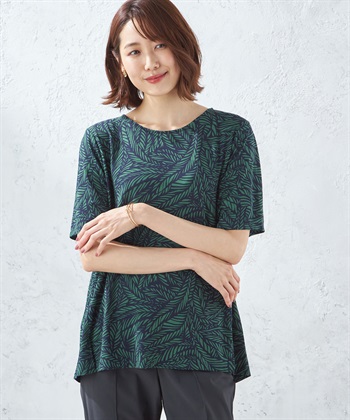 A/C DESIGN BY ALPHA CUBIC 【接触冷感】ボタニカルプリントチュニック_variationthumb_3
