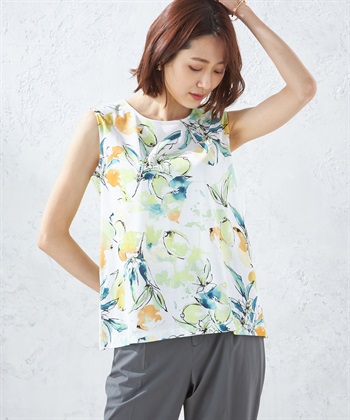 A/C DESIGN BY ALPHA CUBIC フルーツプリントノースリーブプルオーバー_variationthumb_1