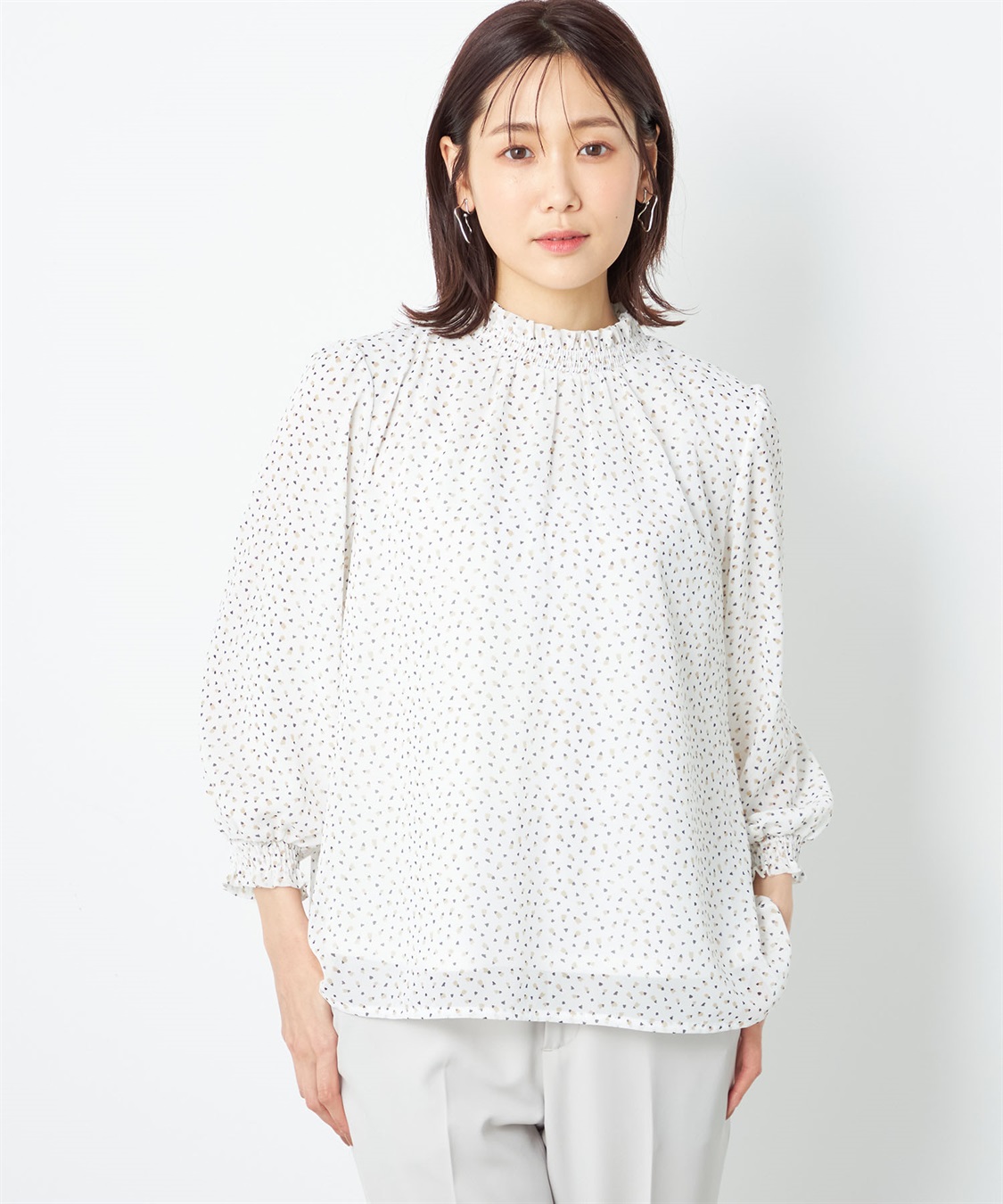 A/C DESIGN BY ALPHA CUBIC プリントシャーリングTブラウス_variation_1