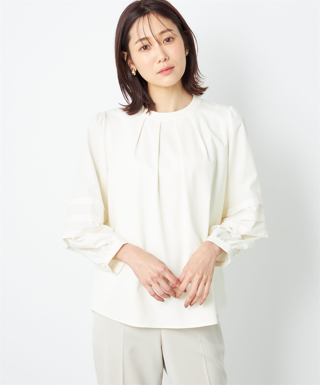 A/C DESIGN BY ALPHA CUBIC ティアードスリーブTブラウス_variation_1