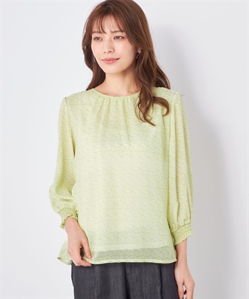 A/C DESIGN BY ALPHA CUBIC クルーネックシフォンTブラウス_variationthumb_3