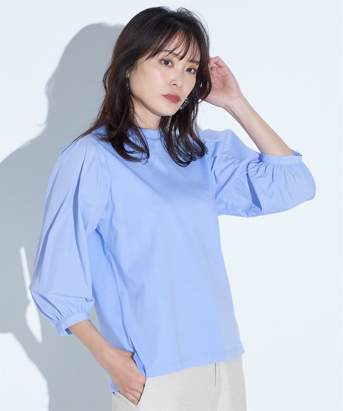 A/C DESIGN BY ALPHA CUBIC ボリュームスリーブプルオーバー_main