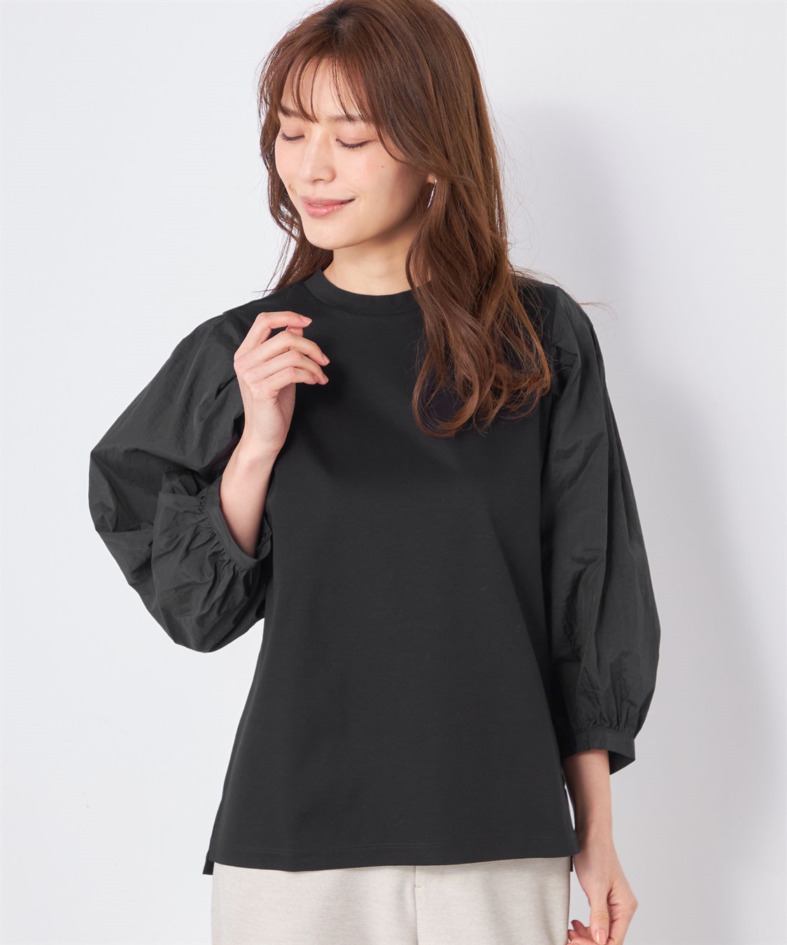 A/C DESIGN BY ALPHA CUBIC ボリュームスリーブプルオーバー_variation_1