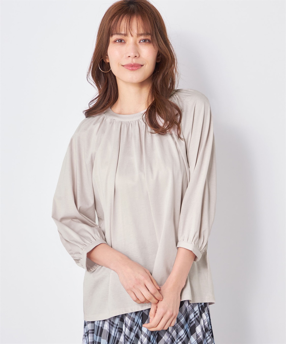 A/C DESIGN BY ALPHA CUBIC ギャザーネックプルオーバー_variation_1