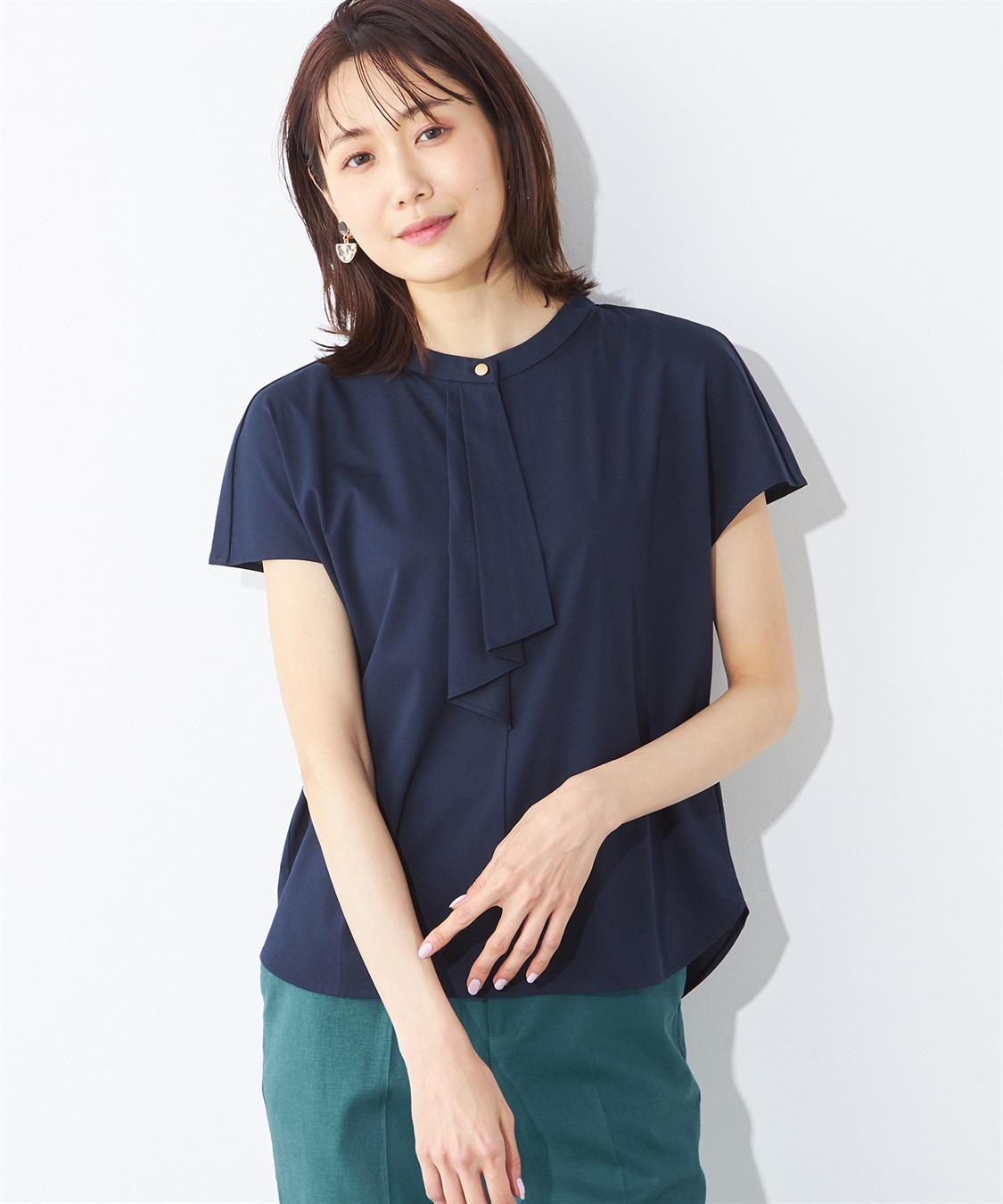 A/C DESIGN BY ALPHA CUBIC 【接触冷感】ボウタイプルオーバー_variation_3