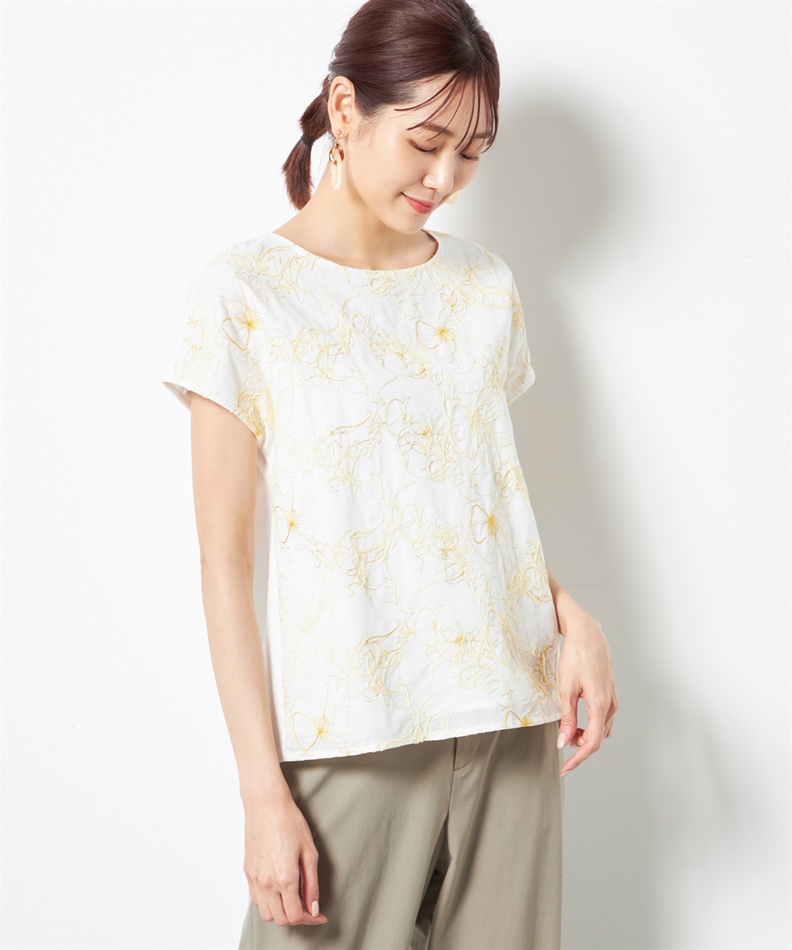 A/C DESIGN BY ALPHA CUBIC フロント刺繍プルオーバー_variation_1