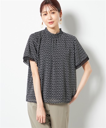 A/C DESIGN BY ALPHA CUBIC シャーリングTブラウス_variationthumb_1