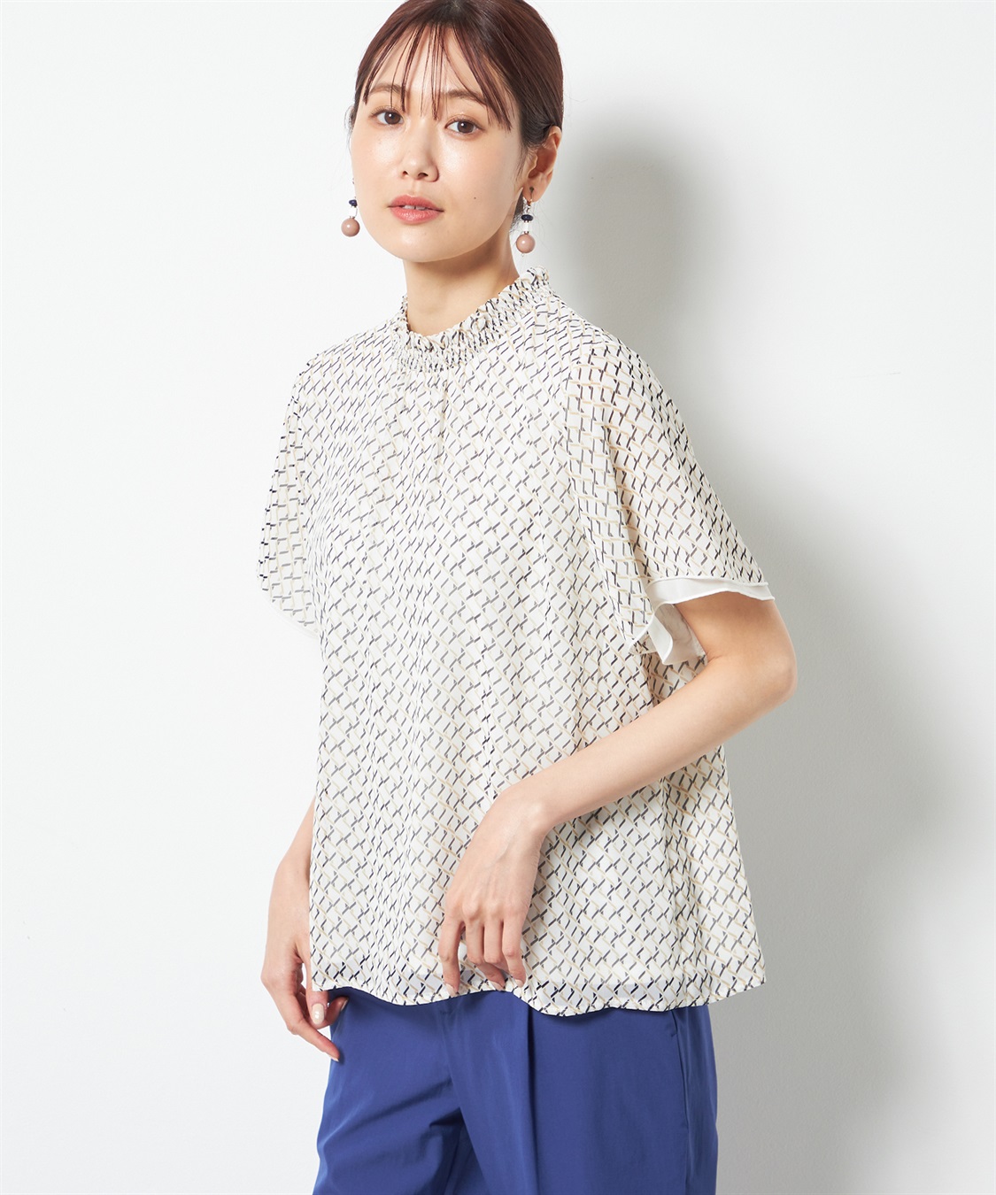 A/C DESIGN BY ALPHA CUBIC シャーリングTブラウス_variation_2