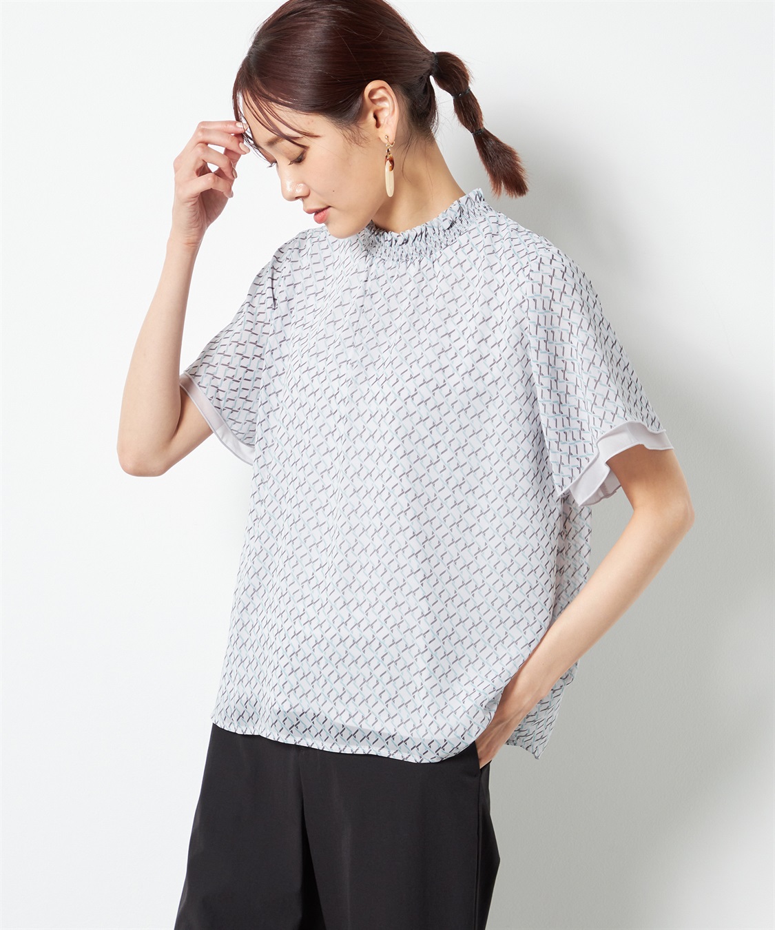 A/C DESIGN BY ALPHA CUBIC シャーリングTブラウス_variation_3