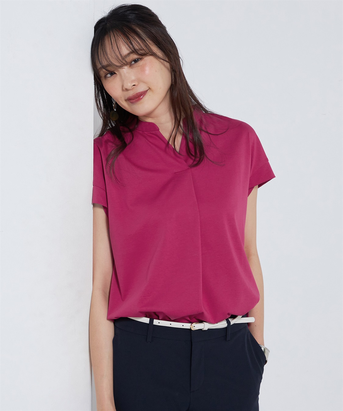 A/C DESIGN BY ALPHA CUBIC 【接触冷感】スキッパープルオーバー_main