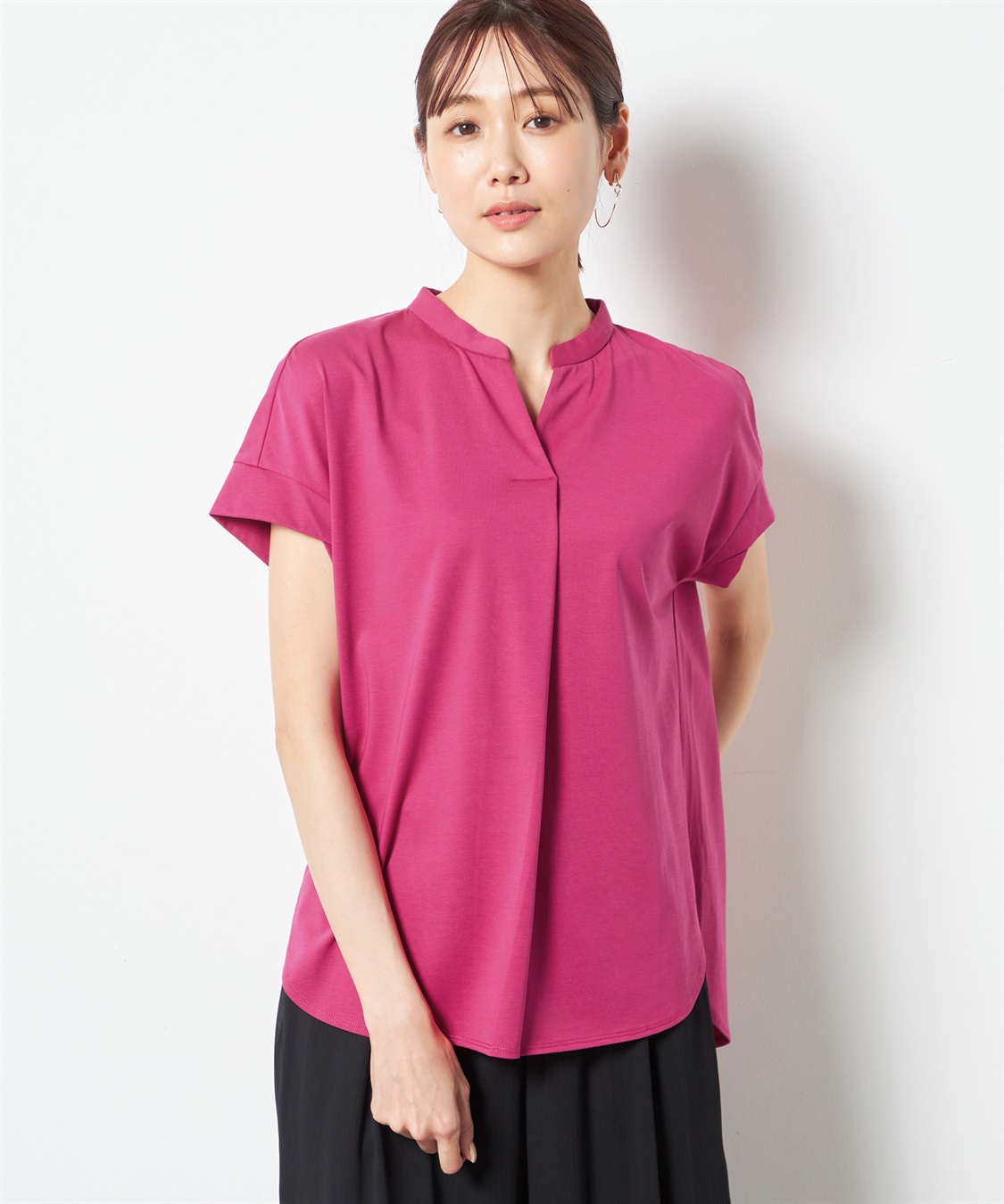 A/C DESIGN BY ALPHA CUBIC 【接触冷感】スキッパープルオーバー_variation_2