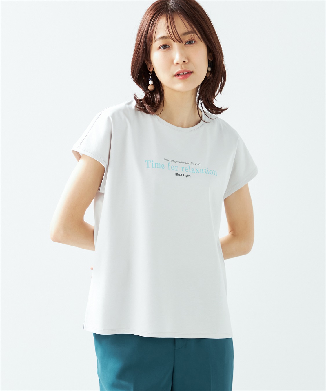 A/C DESIGN BY ALPHA CUBIC 【接触冷感】【UV対策】ロゴプリントTシャツ_variation_1