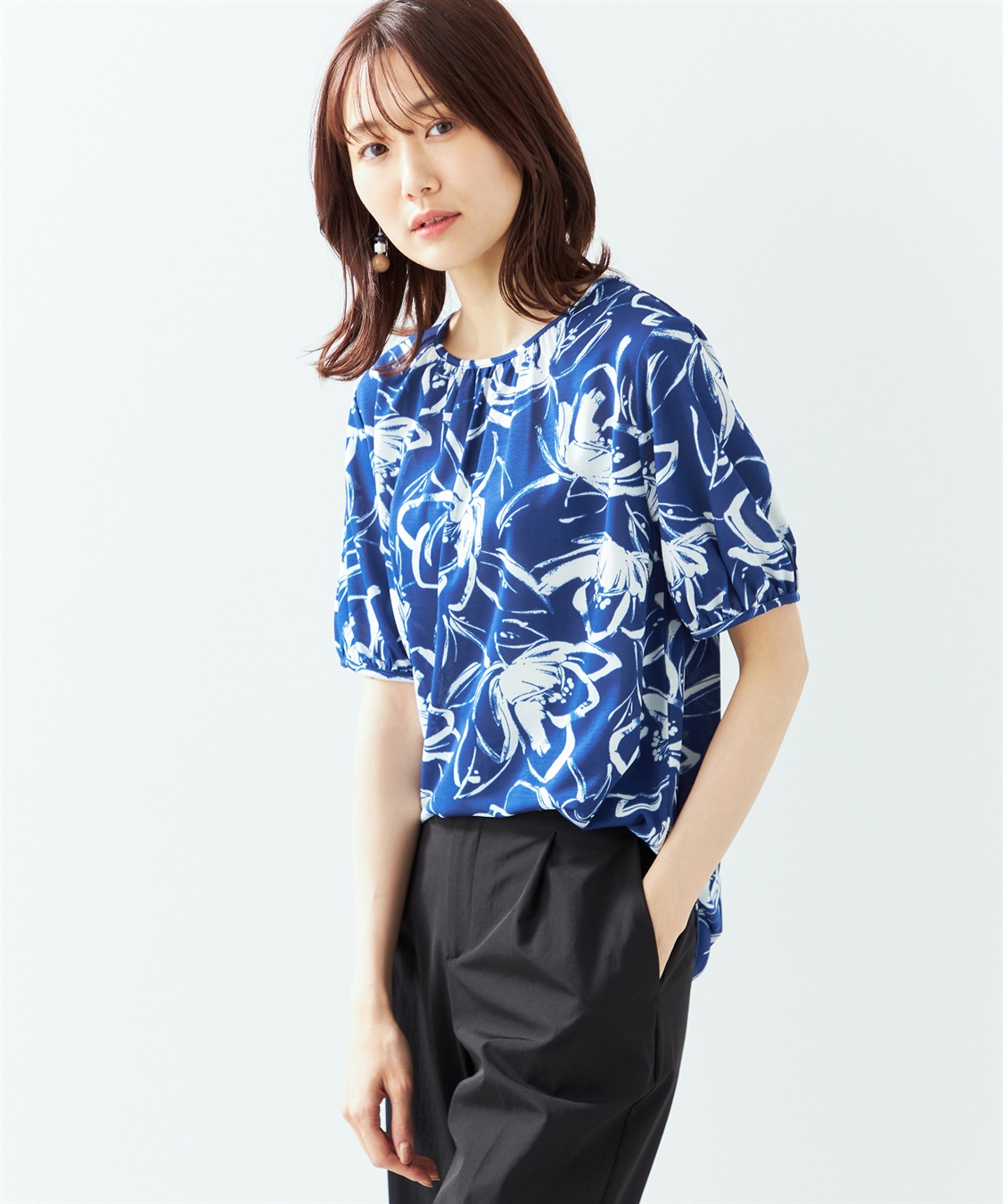 A/C DESIGN BY ALPHA CUBIC 【接触冷感】フラワープリントプルオーバー_main