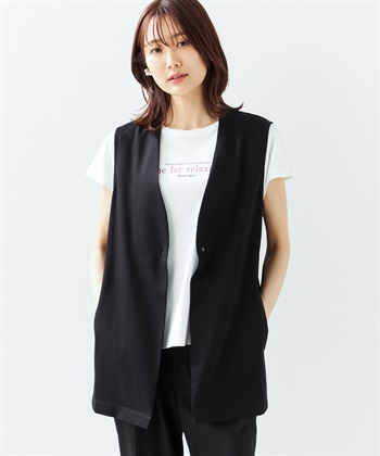 A/C DESIGN BY ALPHA CUBIC 【接触冷感】カットソージレ_variationthumb_1