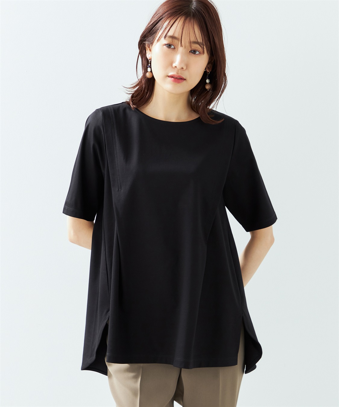 A/C DESIGN BY ALPHA CUBIC 【接触冷感】フレアチュニックプルオーバー_variation_1