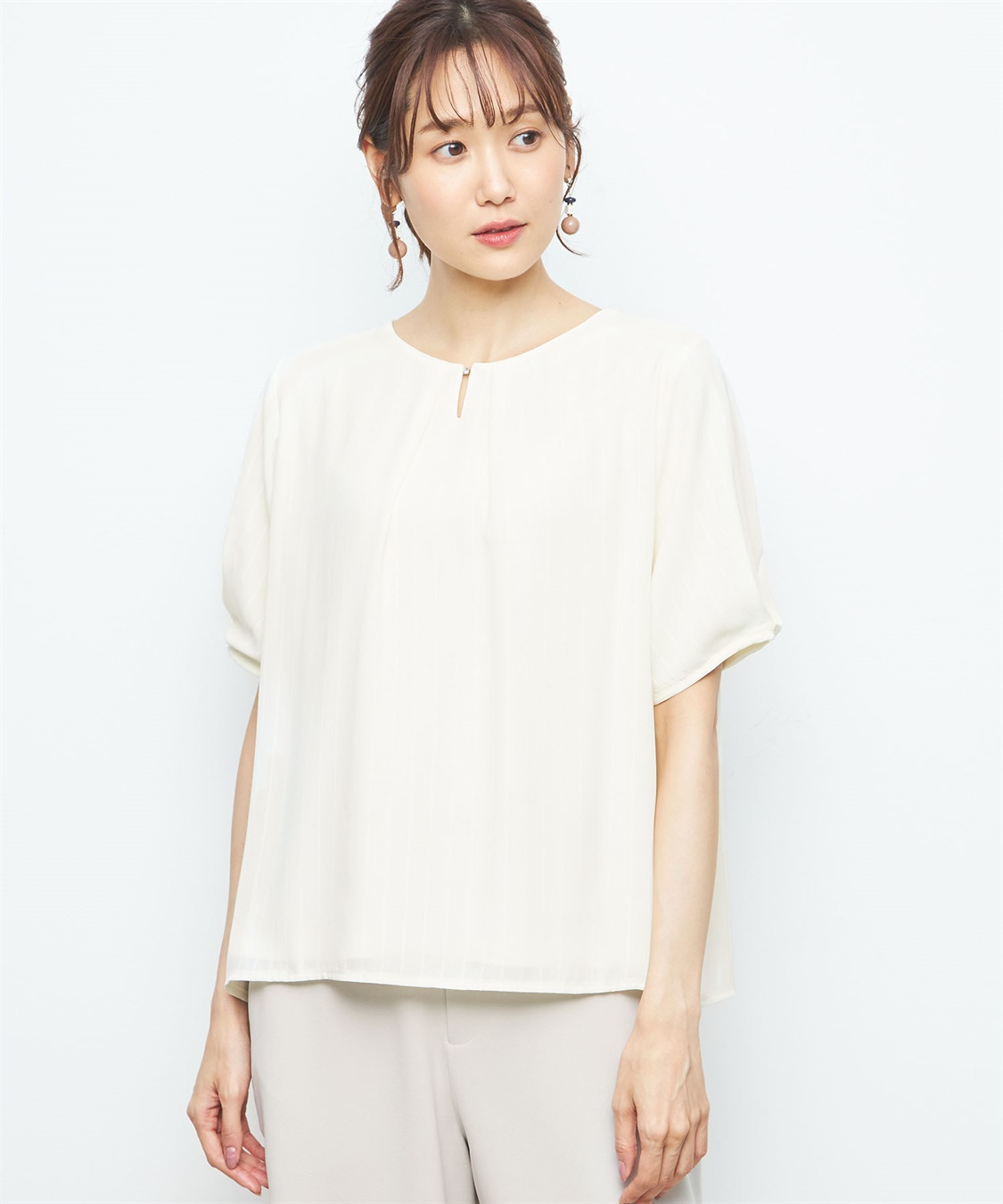 A/C DESIGN BY ALPHA CUBIC ストライプシフォンプルオーバー_variation_2