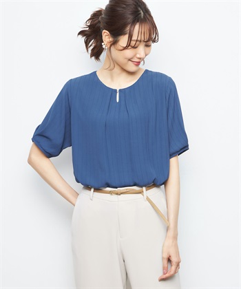 A/C DESIGN BY ALPHA CUBIC ストライプシフォンプルオーバー_variationthumb_3