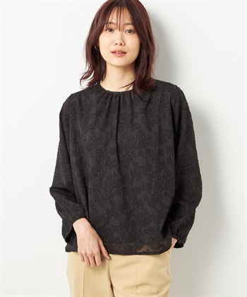 A/C DESIGN BY ALPHA CUBIC ジャガードカットブラウス_variationthumb_1