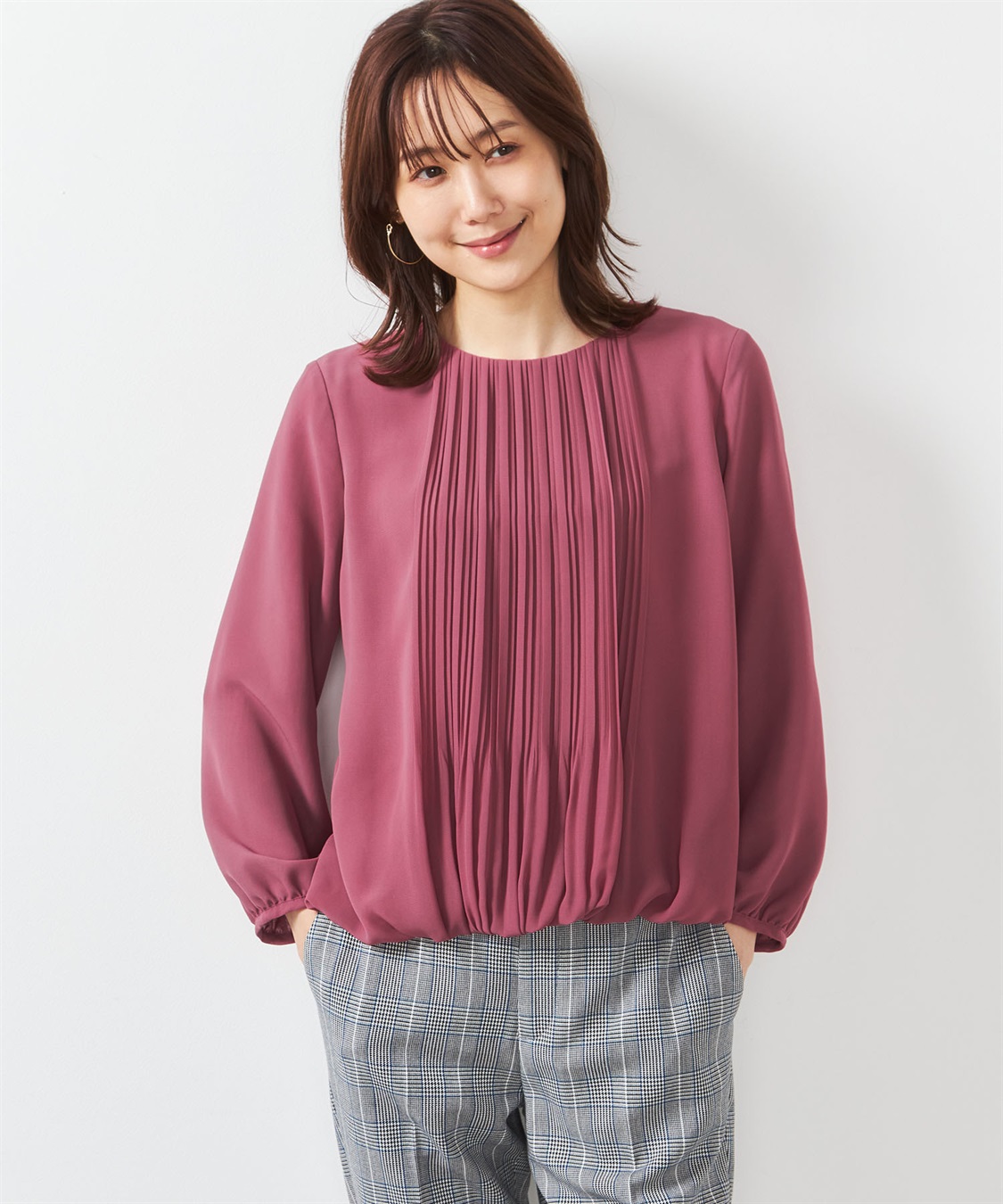 A/C DESIGN BY ALPHA CUBIC フロントプリーツTブラウス_variation_2