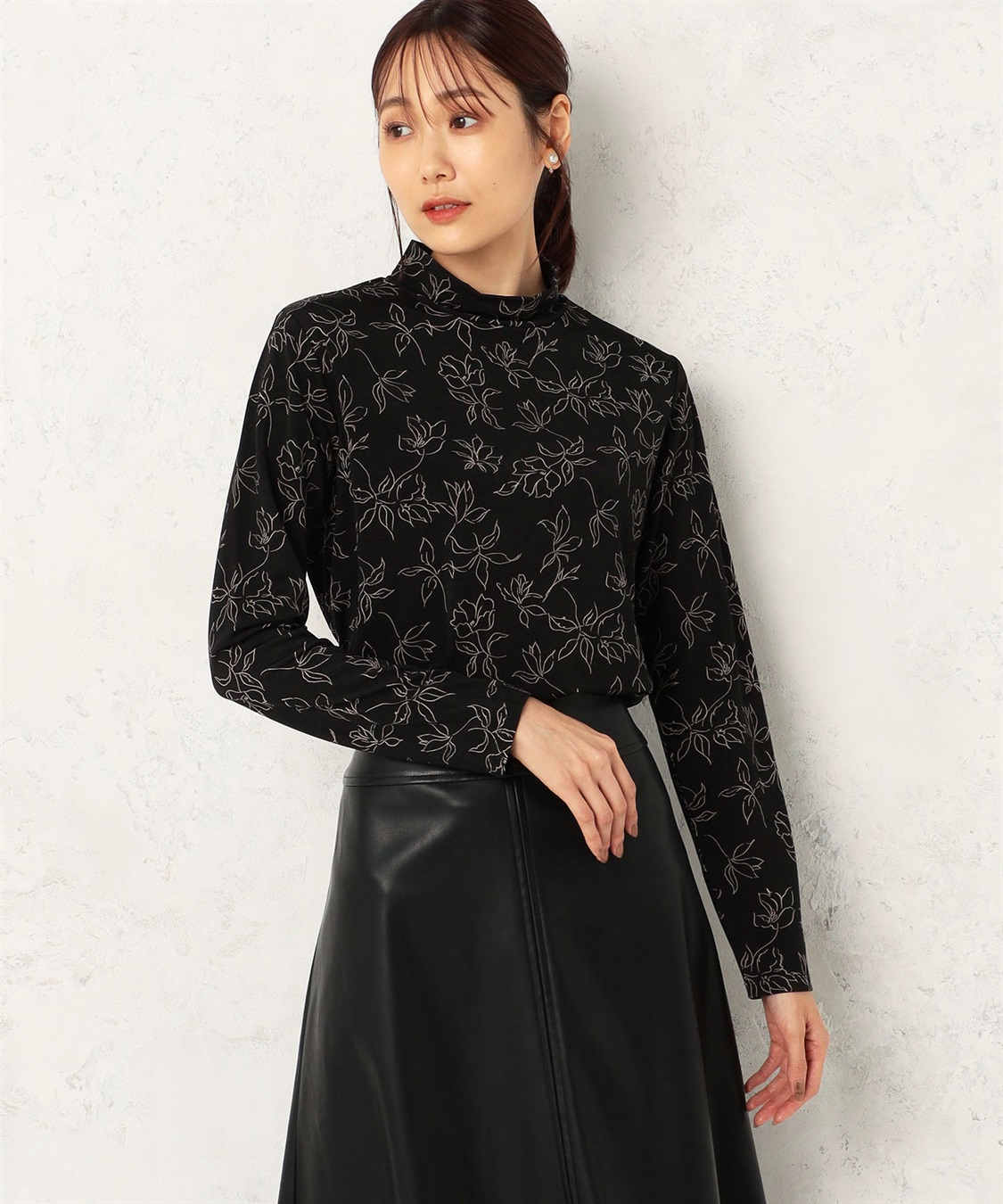 A/C DESIGN BY ALPHA CUBIC 裏起毛フラワープリントプルオーバー_variation_2