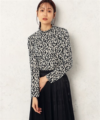 A/C DESIGN BY ALPHA CUBIC 裏起毛幾何柄プリントプルオーバー_variationthumb_2