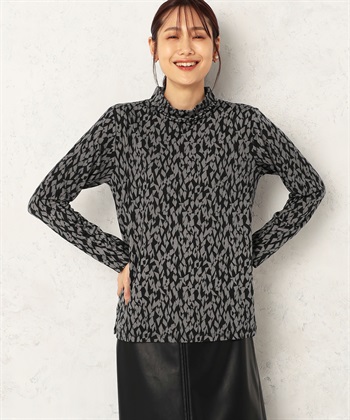 A/C DESIGN BY ALPHA CUBIC 裏起毛幾何柄プリントプルオーバー_variationthumb_3