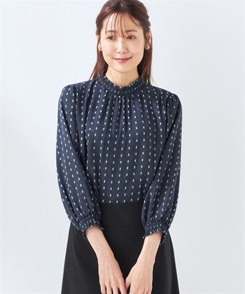 A/C DESIGN BY ALPHA CUBIC プリントシャーリングブラウス_variationthumb_3