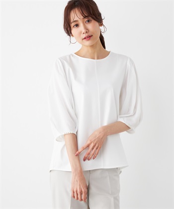 A/C DESIGN BY ALPHA CUBIC パール使いパフスリーブTシャツ_variationthumb_2