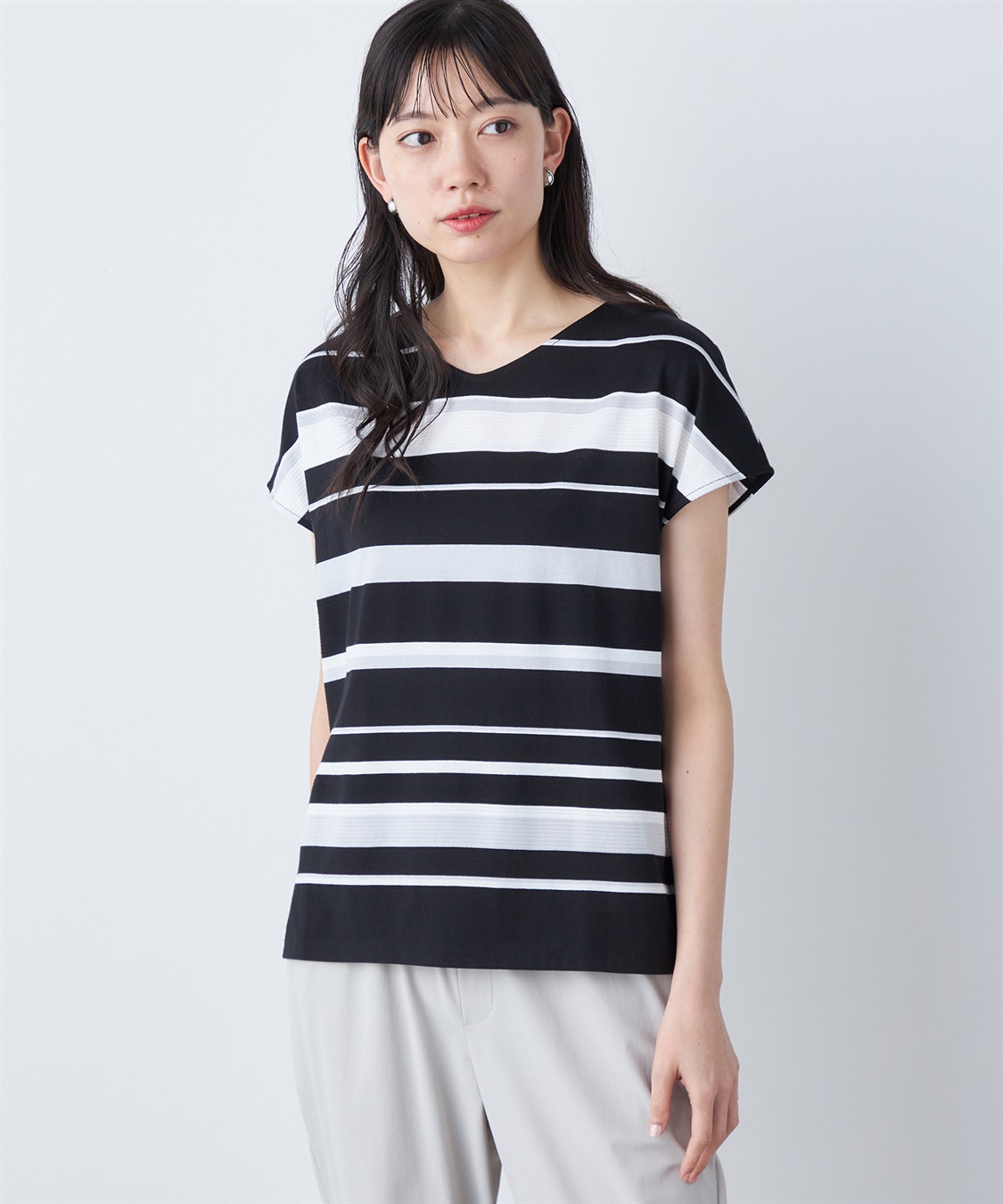 A/C DESIGN BY ALPHA CUBIC マルチボーダープルオーバー_variation_1