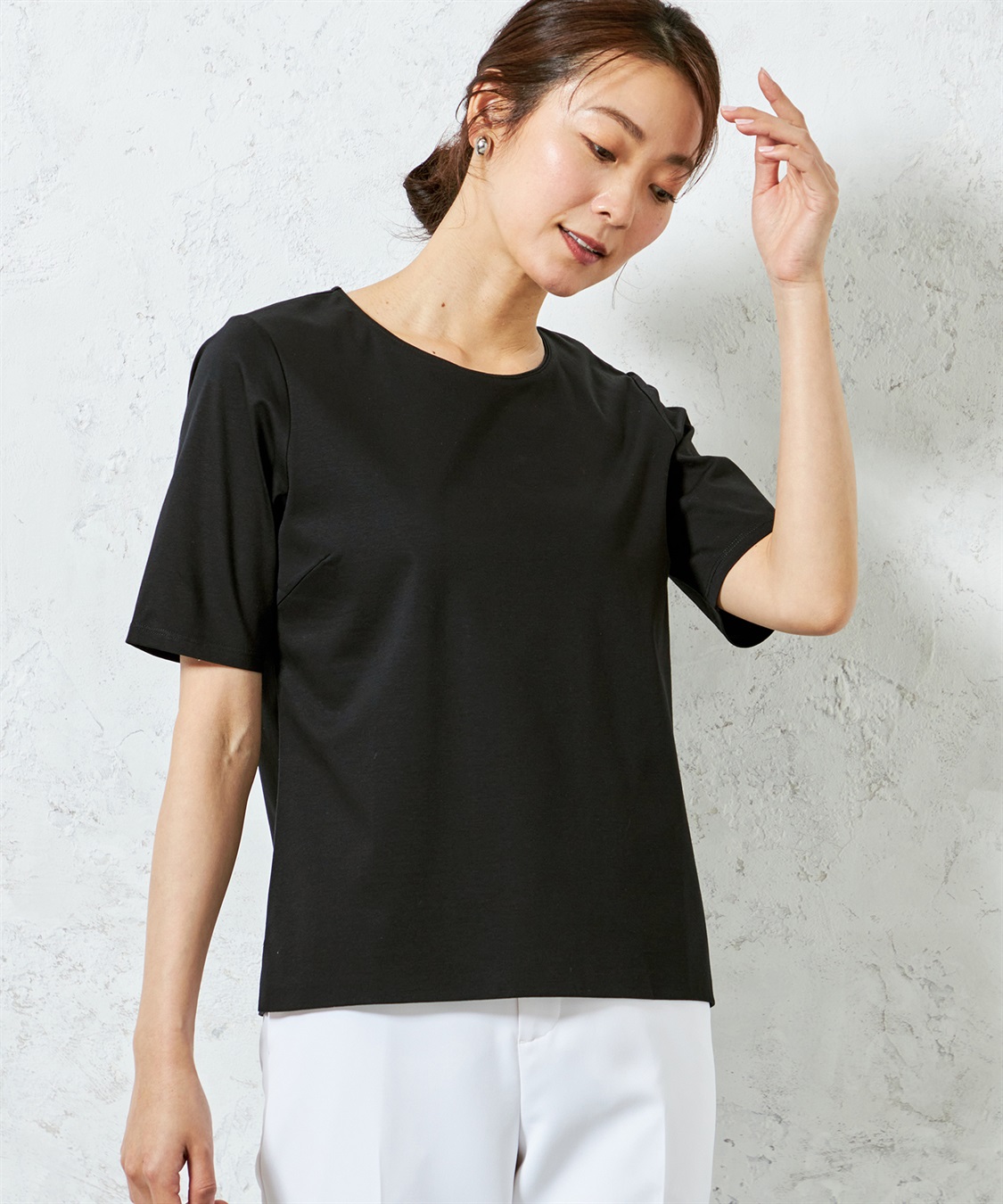 A/C DESIGN BY ALPHA CUBIC 【UVカット・冷感】ダブルフロントシルケットスムースプルオーバー_variation_1